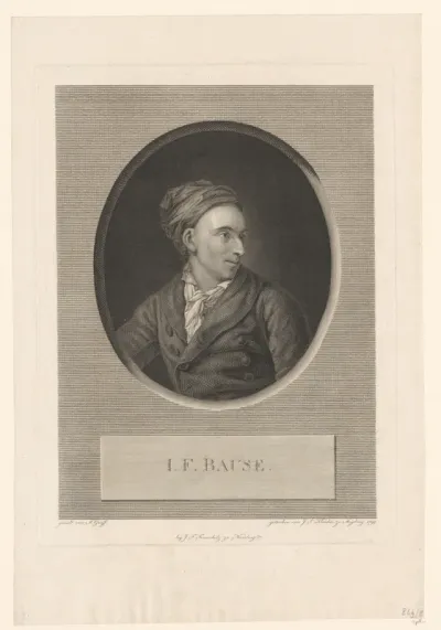 Portret van Johann Friedrich Bause