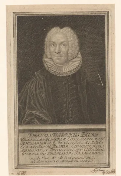 Portret van Johann Friedrich Burg