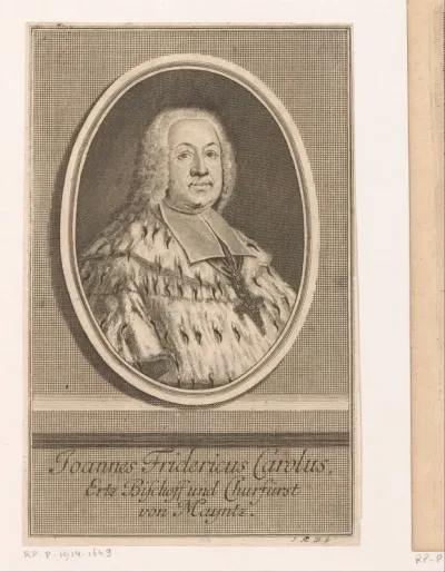 Portret van Johann Friedrich Carl von Ostein, keurvorst en aartsbisschop van Mainz