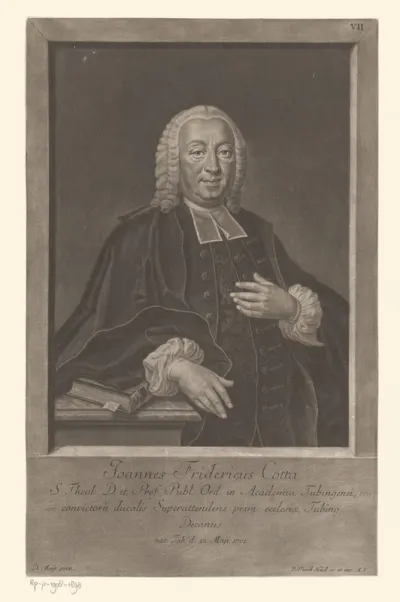 Portret van Johann Friedrich Cotta