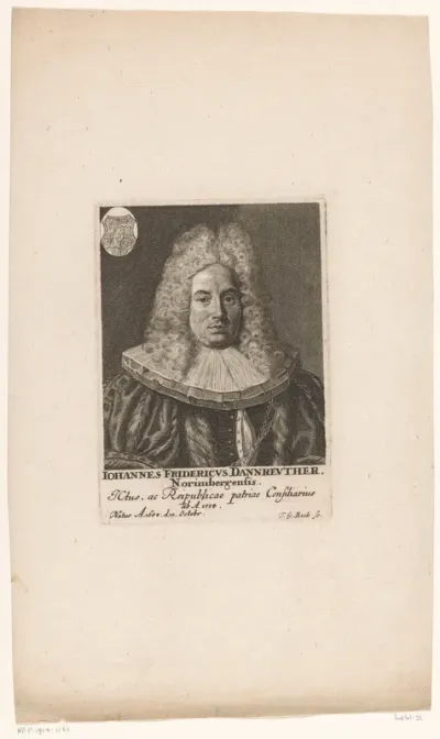 Portret van Johann Friedrich Dannreuther