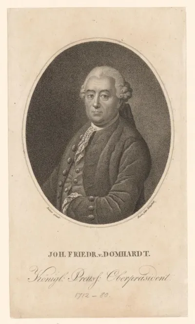 Portret van Johann Friedrich Domhardt