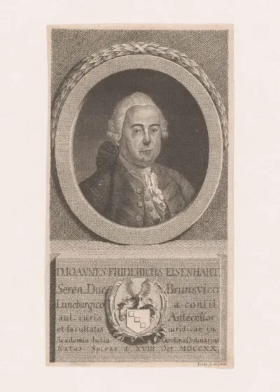 Portret van Johann Friedrich Eisenhart