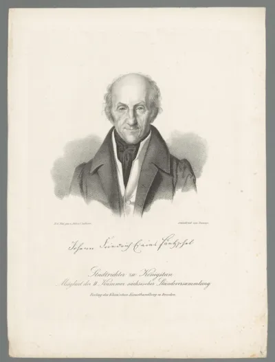 Portret van Johann Friedrich Esaias Häntzschel