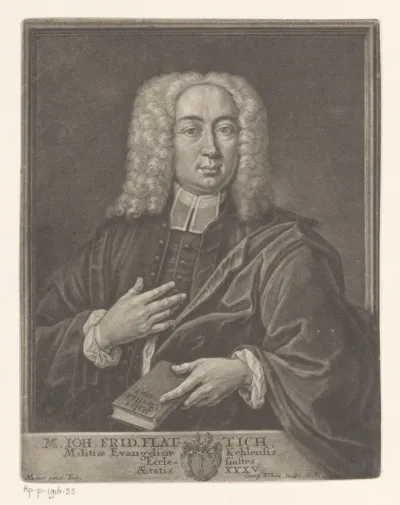 Portret van Johann Friedrich Flattich op 35-jarige leeftijd