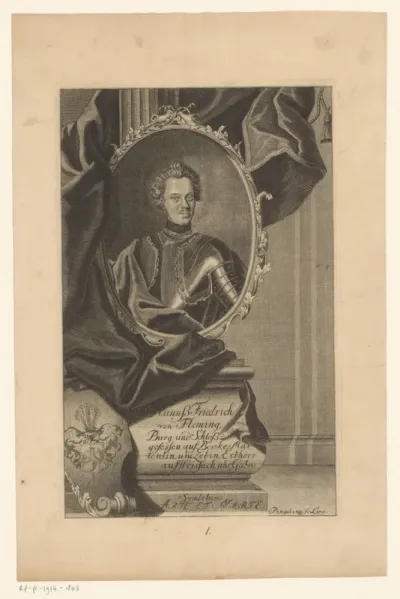 Portret van Johann Friedrich, Freiherr von Flemming