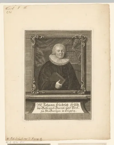 Portret van Johann Friedrich Frisch