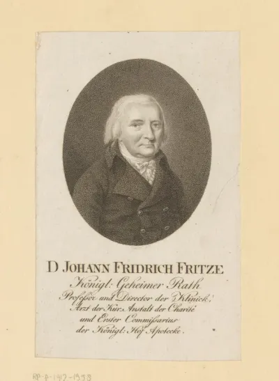 Portret van Johann Friedrich Fritze