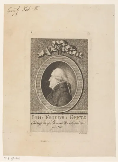 Portret van Johann Friedrich Gentz