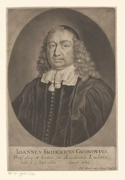Portret van Johann Friedrich Gronovius