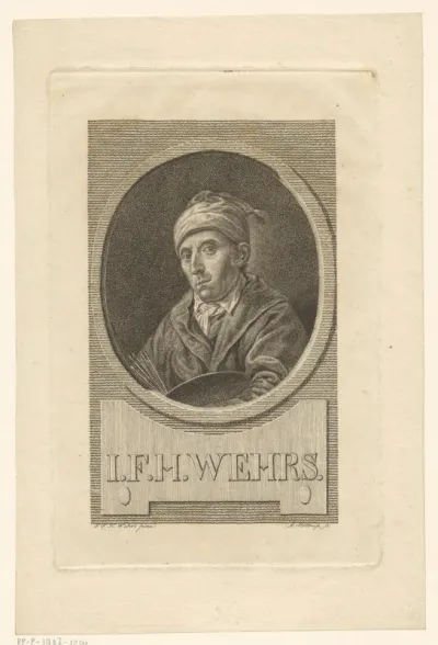 Portret van Johann Friedrich Hermann Wehrs