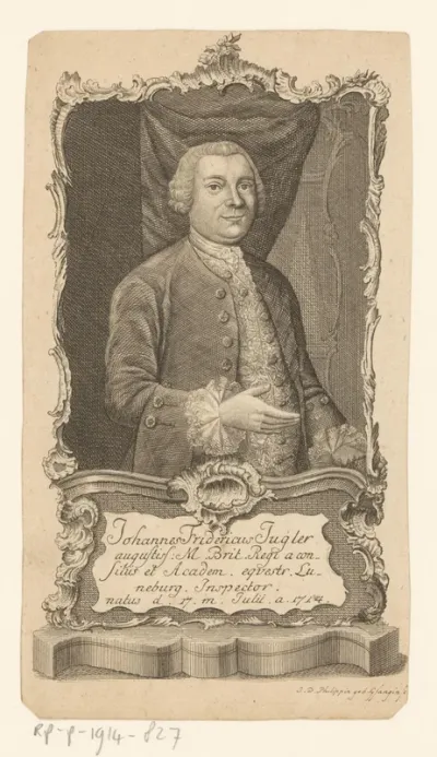 Portret van Johann Friedrich Jugler