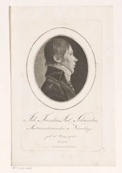Portret van Johann Friedrich Julius Schneider