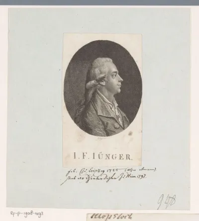Portret van Johann Friedrich Jünger