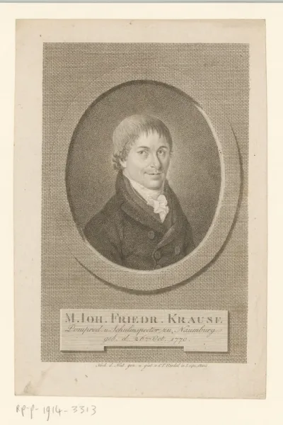 Portret van Johann Friedrich Krause