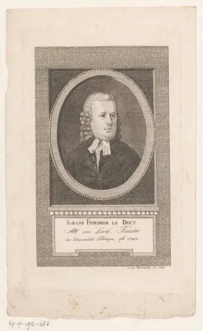 Portret van Johann Friedrich Le Bret