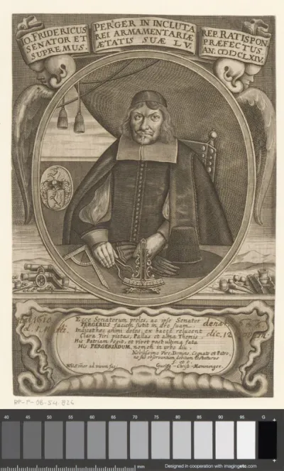 Portret van Johann Friedrich Perger