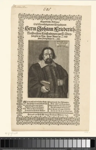 Portret van Johann Friedrich Rechbacher