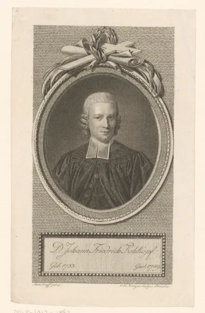Portret van Johann Friedrich Rehkopf