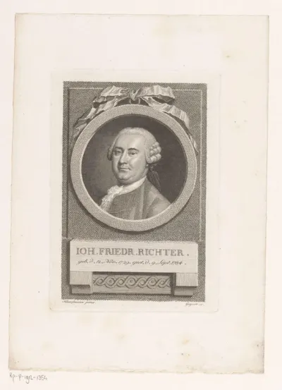 Portret van Johann Friedrich Richter