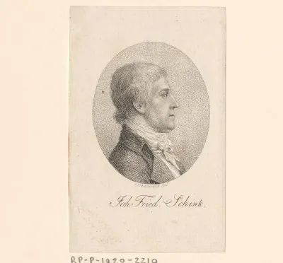 Portret van Johann Friedrich Schink