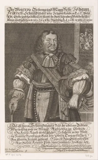 Portret van Johann Friedrich Schmidmair von Schwarzenbruck