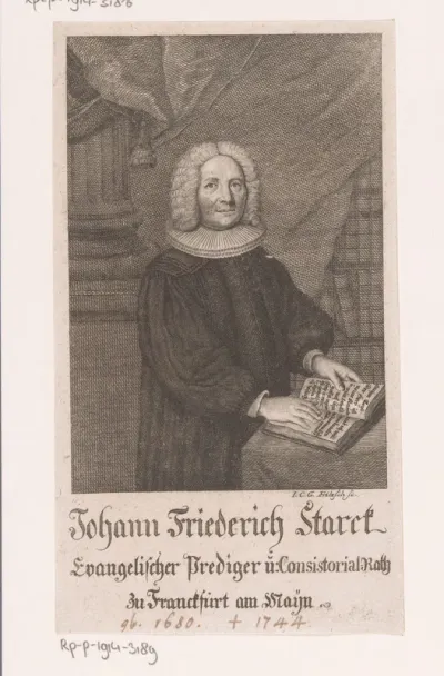 Portret van Johann Friedrich Starck