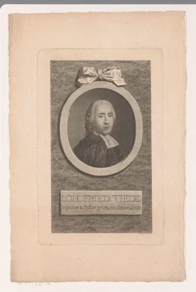 Portret van Johann Friedrich Tiede