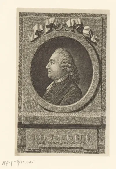 Portret van Johann Friedrich Tiede