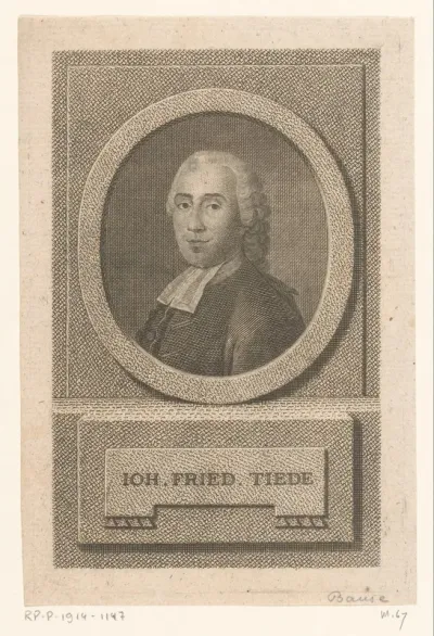 Portret van Johann Friedrich Tiede