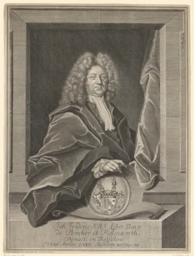 Portret van Johann Friedrich von Brecher und Rosenwerth