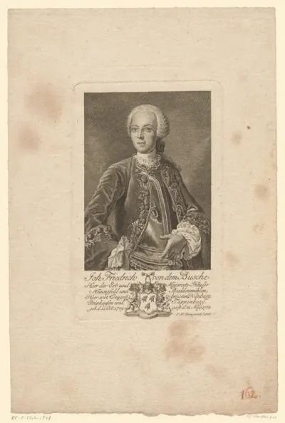 Portret van Johann Friedrich von dem Bussche