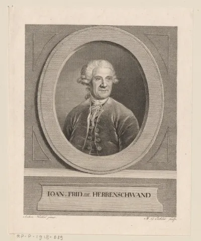 Portret van Johann Friedrich von Herrenschwand