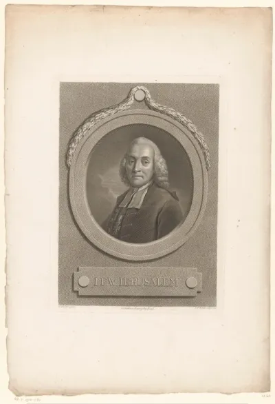 Portret van Johann Friedrich Wilhelm Jerusalem
