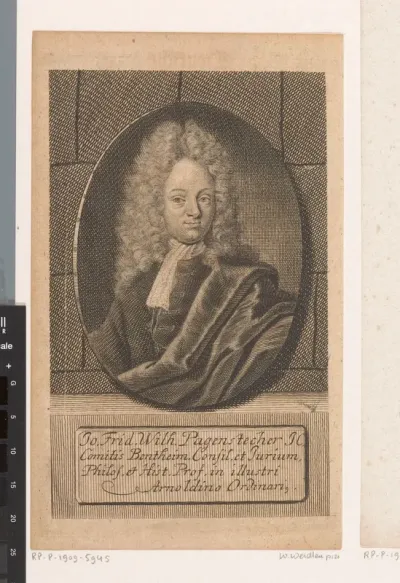Portret van Johann Friedrich Wilhelm Pagenstecher