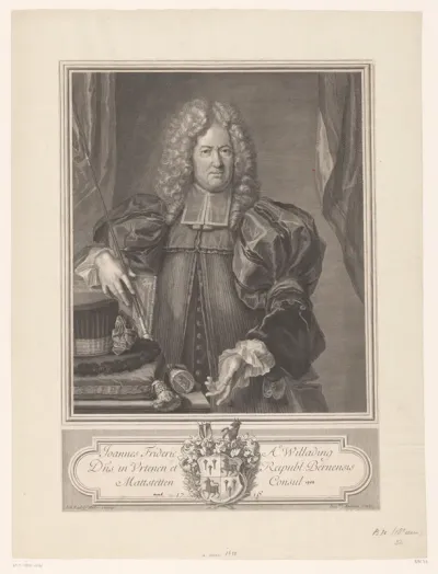 Portret van Johann Friedrich Willading