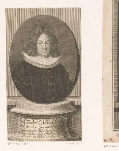 Portret van Johann Friedrich Winckler