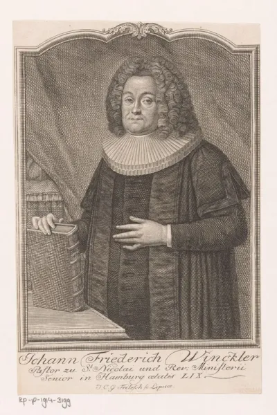 Portret van Johann Friedrich Winckler op 59-jarige leeftijd