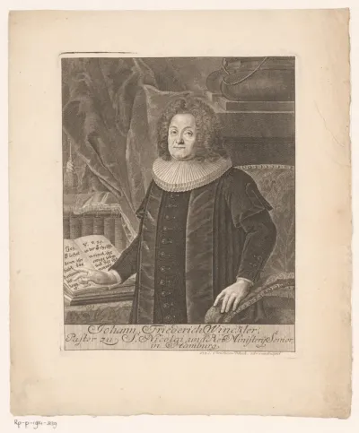 Portret van Johann Friedrich Winckler