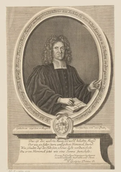 Portret van Johann Gabriel Hartung