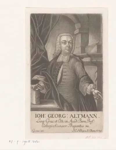 Portret van Johann Georg Altmann