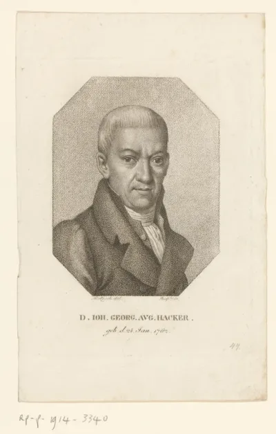 Portret van Johann Georg August Hacker