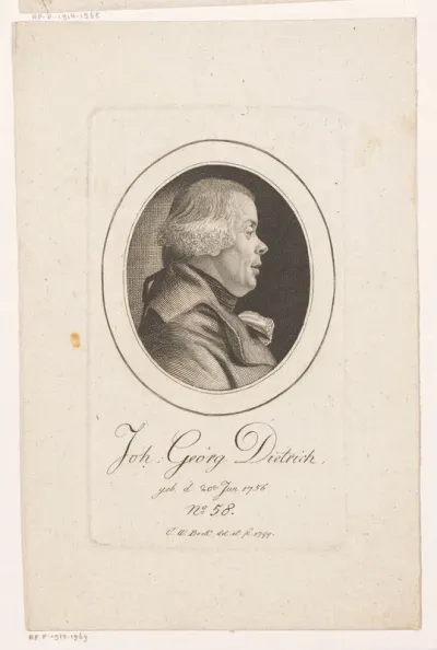 Portret van Johann Georg Dietrich
