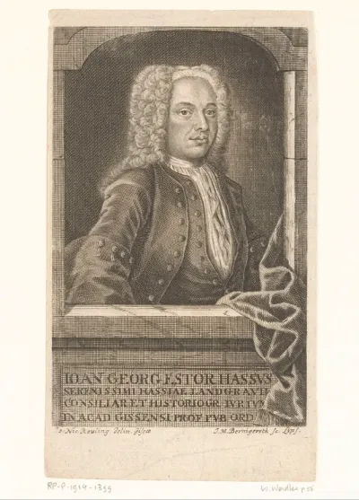 Portret van Johann Georg Estor