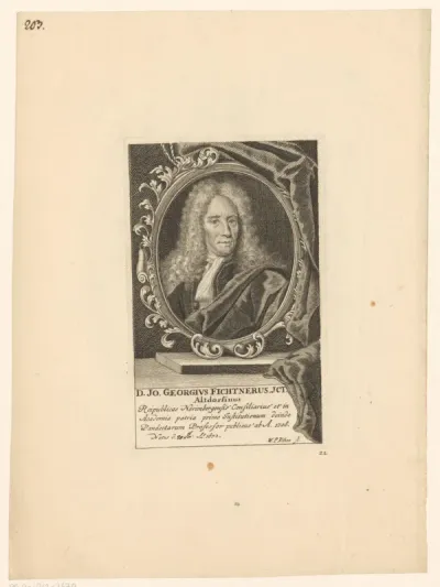 Portret van Johann Georg Fichtner