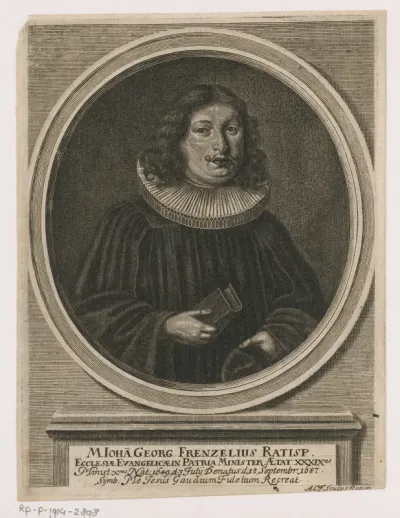 Portret van Johann Georg Frenzel op 39-jarige leeftijd