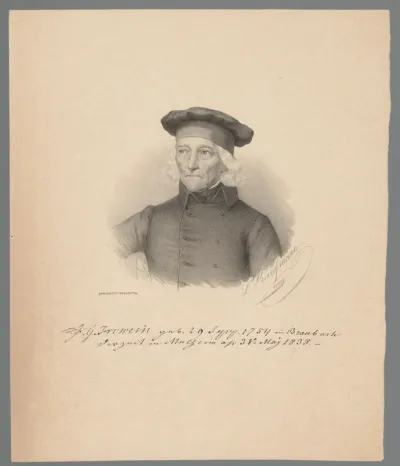 Portret van Johann Georg Frowein