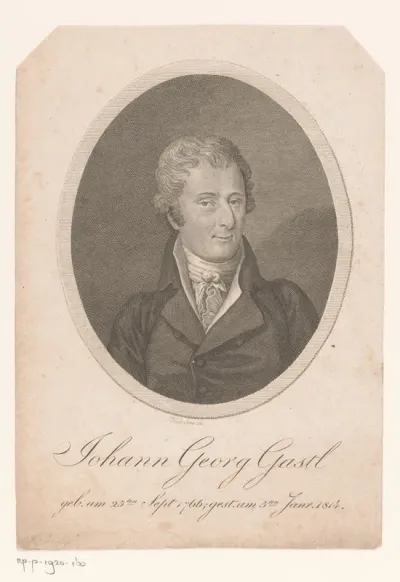 Portret van Johann Georg Gastl
