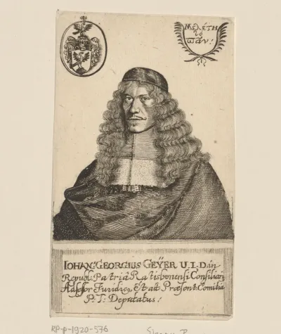 Portret van Johann Georg Geier