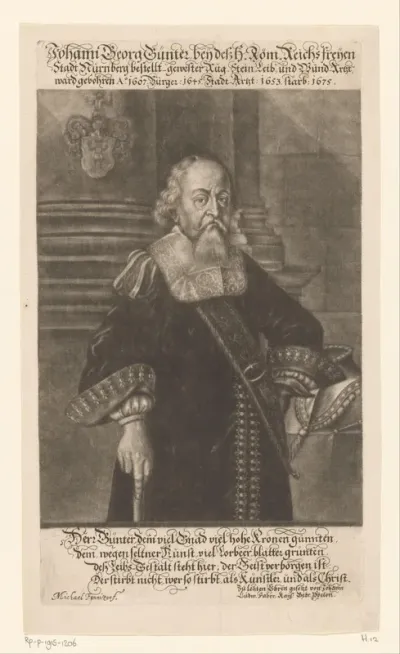 Portret van Johann Georg Günter